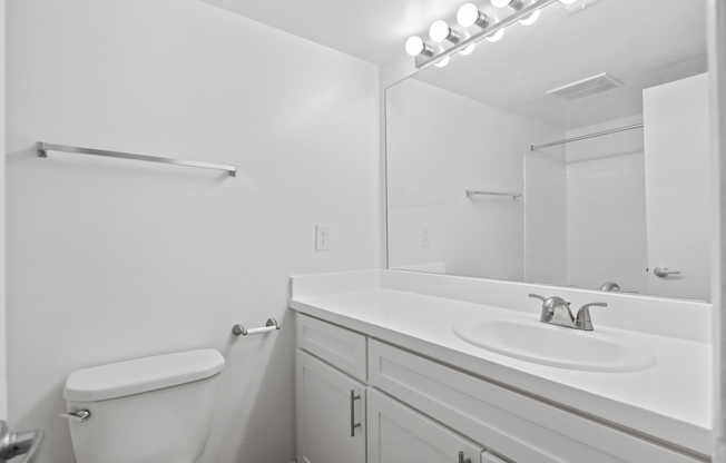 bathroom with white finishes