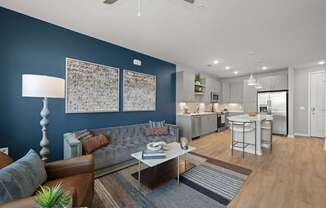 Alton Mill District Apartments in Charlotte, North Carolina Model Living Room