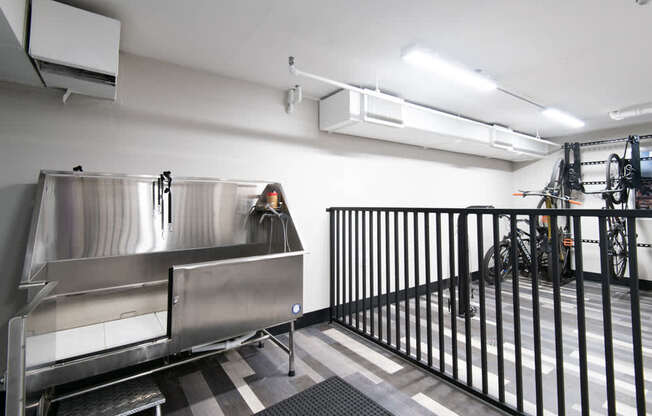 dog wash and bike storage