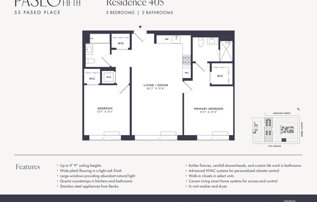 2 beds, 2 baths, $8,500, Unit 405
