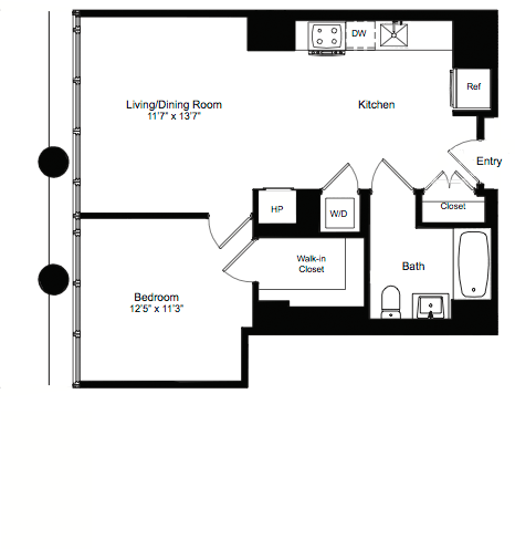 1 bed, 1 bath, 685 sqft, $5,720, Unit 02I