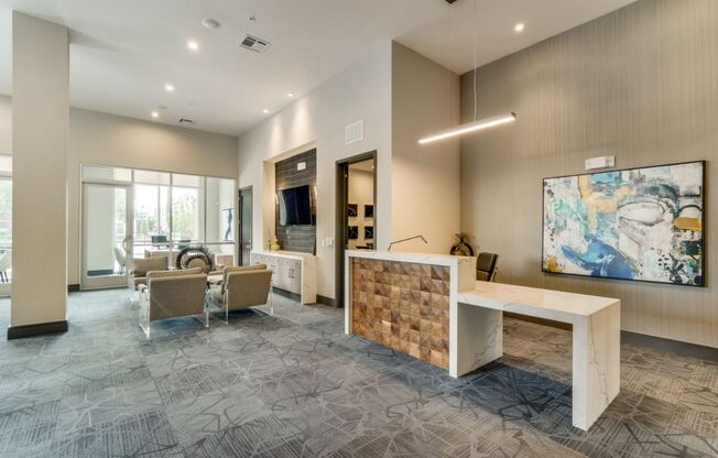 residential lounge in our luxury las colinas apartments