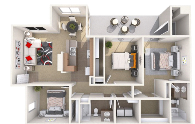 3 beds, 2 baths, 1,176 sqft, $1,899, Unit 2066