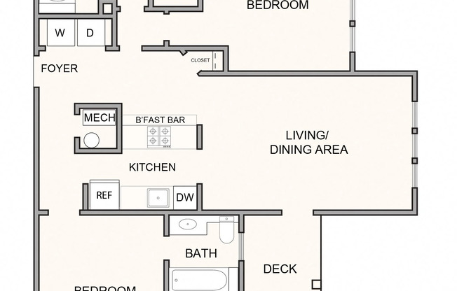 2 beds, 2 baths, 1,005 sqft, $1,269
