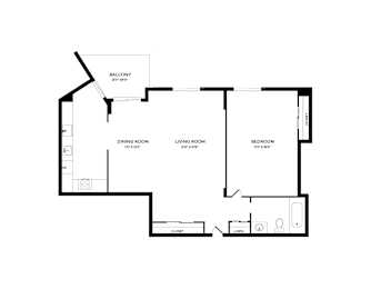 1 bed, 1 bath, 700 sqft, $1,829