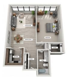 1 bed, 1 bath, 1,020 sqft, $1,750