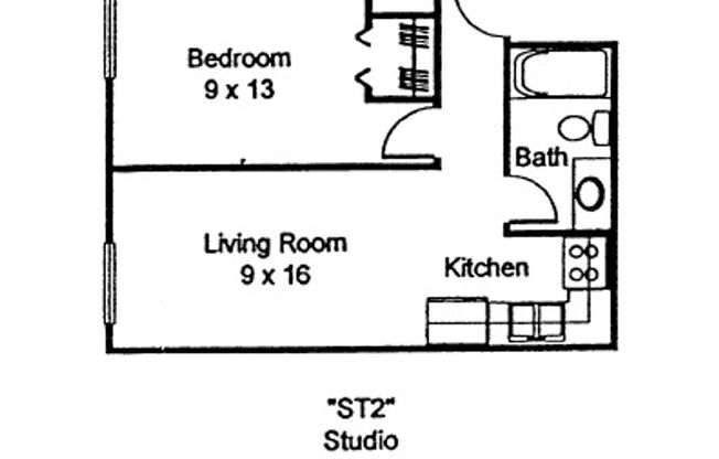 1 bed, 1 bath, 614 sqft, $1,125, Unit 327-G