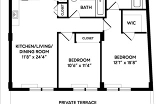 2 beds, 2 baths, $3,100, Unit 4L
