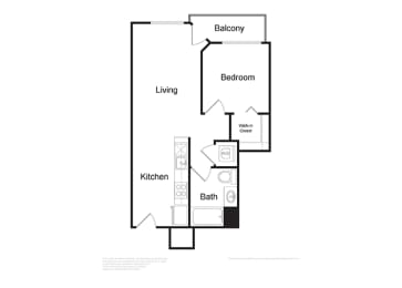 1 bed, 1 bath, 540 sqft, $1,970