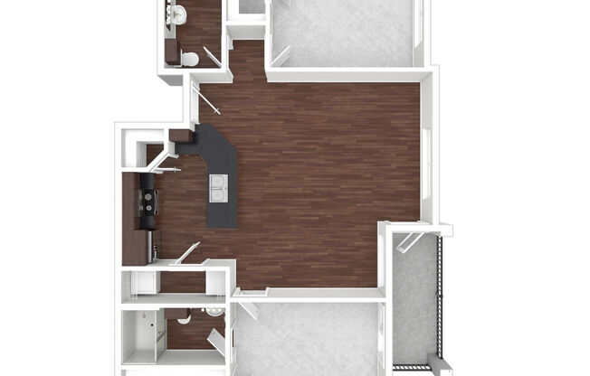 2 beds, 2 baths, 1,170 sqft, $1,495