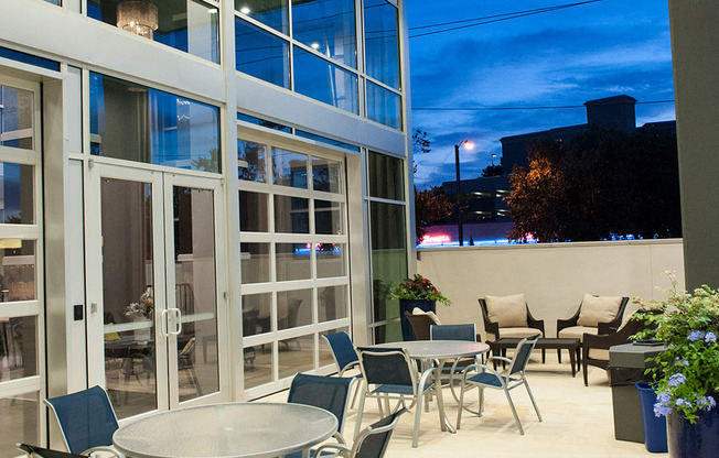 Outdoor Patio at Link Apartments® Glenwood South, Raleigh