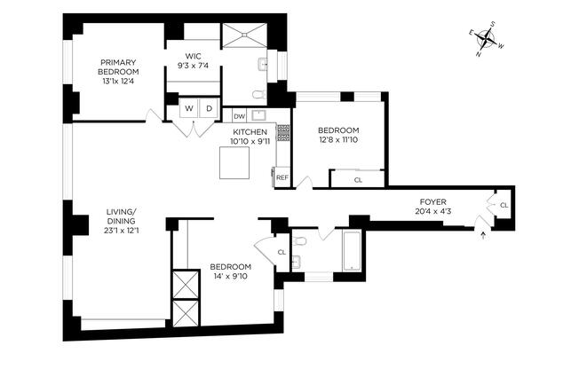 3 beds, 2 baths, 1,700 sqft, $9,250, Unit 4N