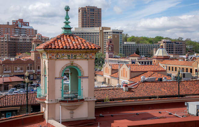 a look over the rooftops of the city of valparaiso