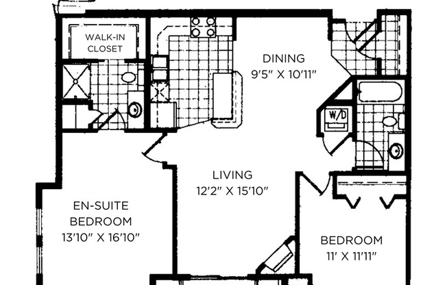 2 beds, 2 baths, 1,050 sqft, $1,825, Unit 1330-102