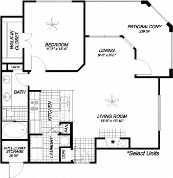 1 bed, 1 bath, 788 sqft, $1,412