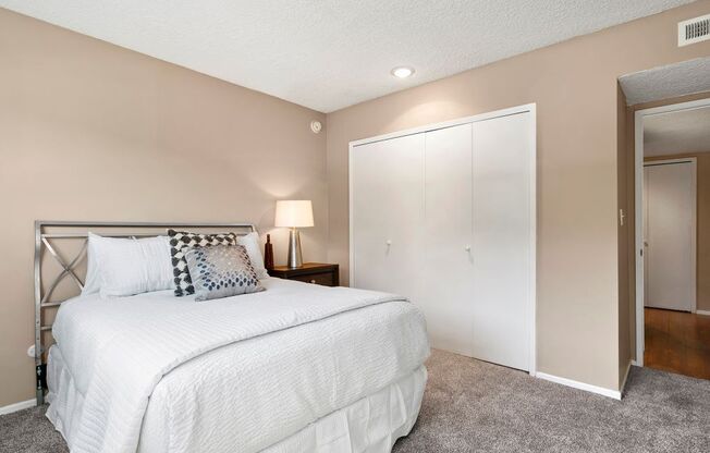 White Oak Terrace Apartments Bedroom with Carpeted Floors