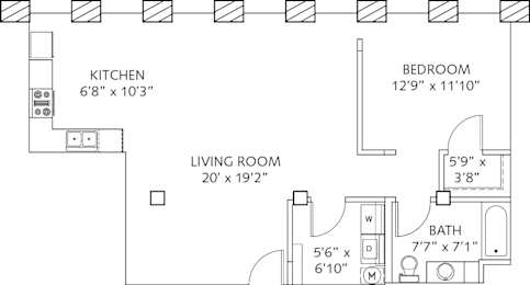 1 bed, 1 bath, 920 sqft, $1,530