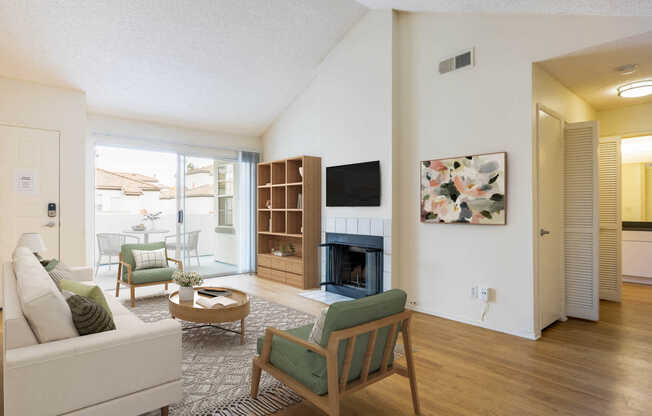 Living Room with Balcony and Hard Surface Flooring