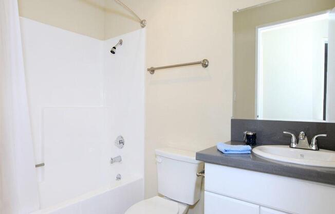 Bathroom with tub and sink