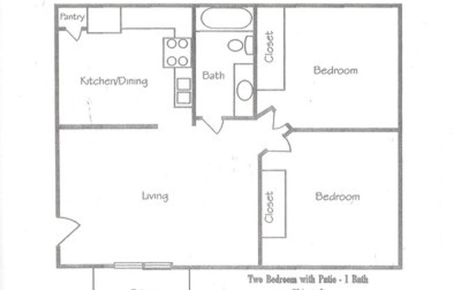 2 beds, 1 bath, 794 sqft, $1,139, Unit 1687-12