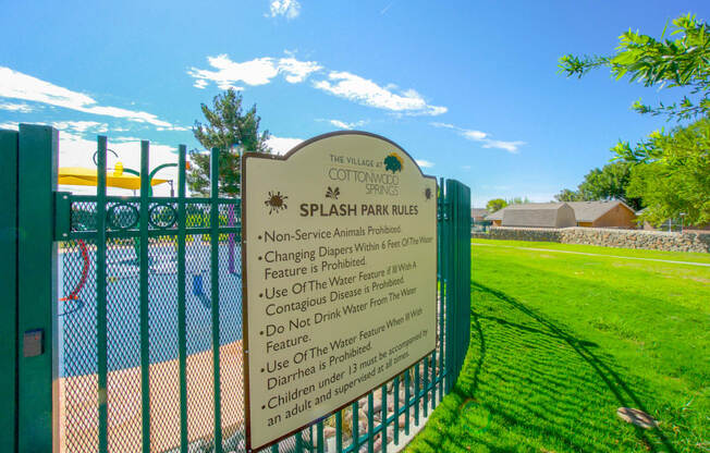 Splash Park at the Village at Cottonwood Springs, El Paso TX
