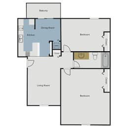 2 beds, 1 bath, 820 sqft, $1,275