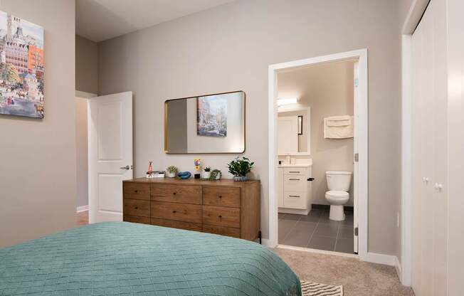 Bedroom with bathroom
