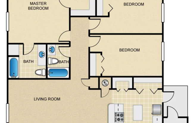 3 beds, 2 baths, 1,271 sqft, $1,225, Unit Unit 11B