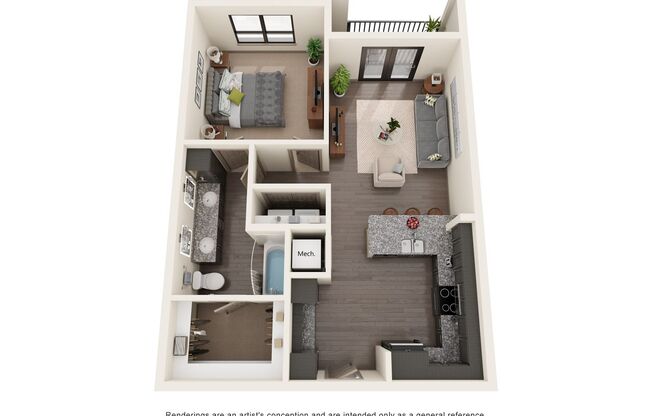 1 bed, 1 bath, 784 sqft, $1,275, Unit 2206