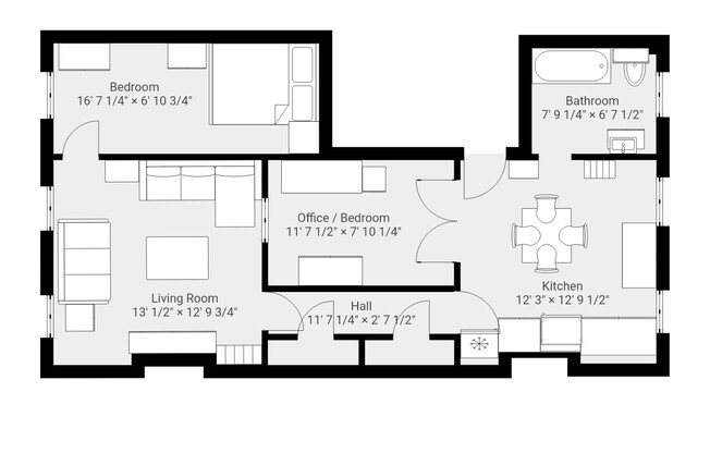 1 bed, 1 bath, 2,175 sqft, $4,000, Unit 3