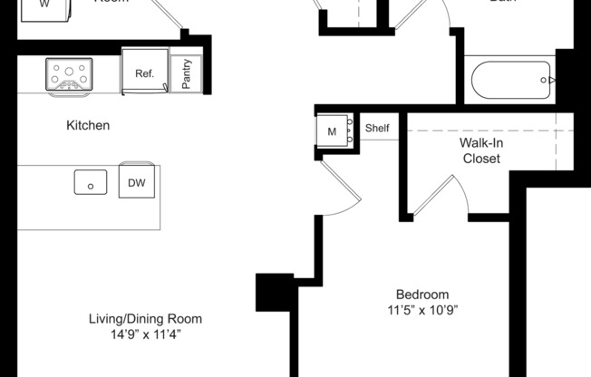 1 bed, 1 bath, 860 sqft, $3,435, Unit 3509