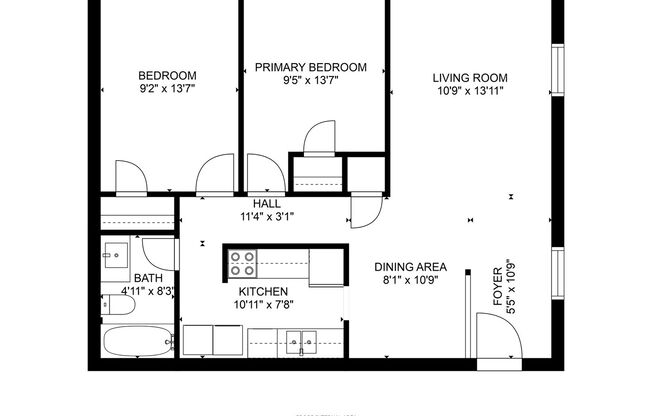 2 beds, 1 bath, 744 sqft, $1,148, Unit 101