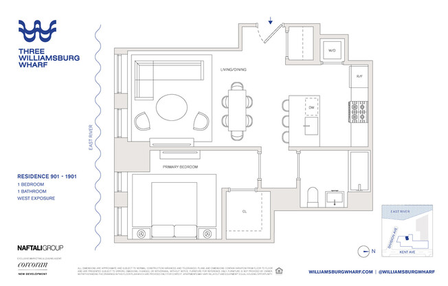 1 bed, 1 bath, $5,571, Unit 1601