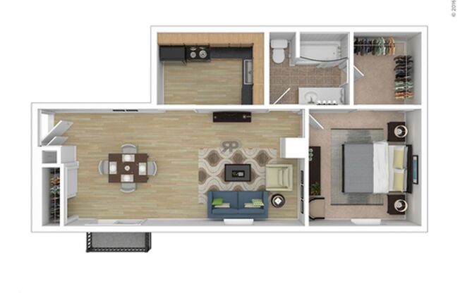 1 bed, 1 bath, 700 sqft, $1,050, Unit 11-4