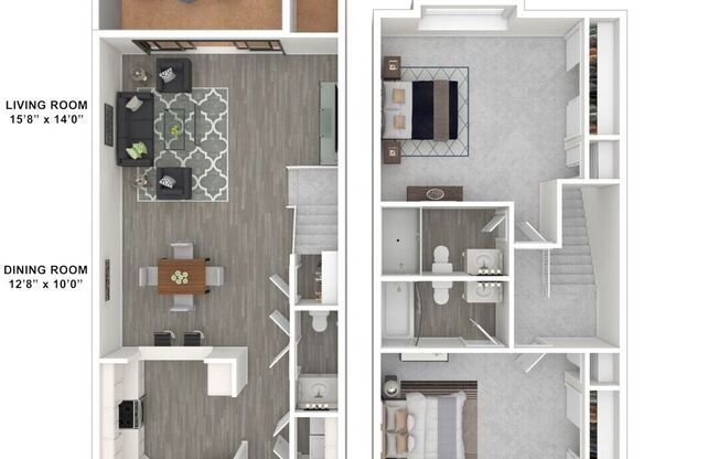 2 beds, 2.5 baths, 1,213 sqft, $2,375