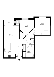 2 beds, 1 bath, 992 sqft, $1,990