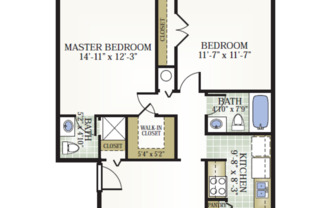 2 beds, 2 baths, 981 sqft, $961