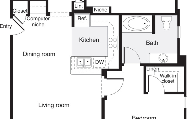 2 beds, 2 baths, 1,016 sqft, $3,700, Unit 6210