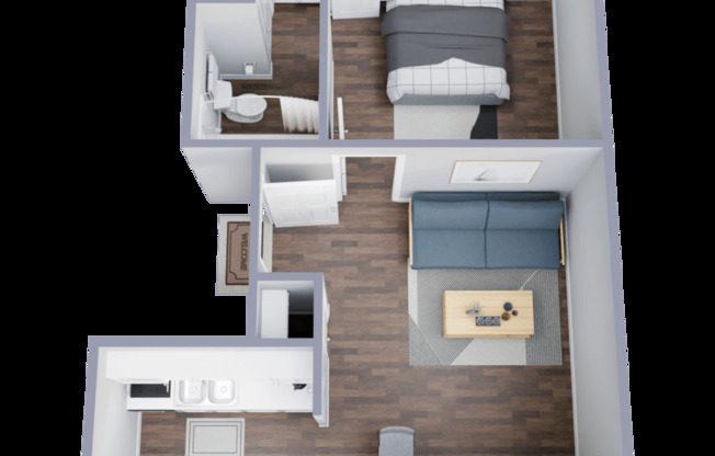 1 bed, 1 bath, 500 sqft, $919