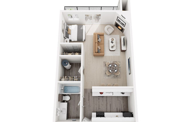 Studio, 1 bath, 507 sqft, $1,547