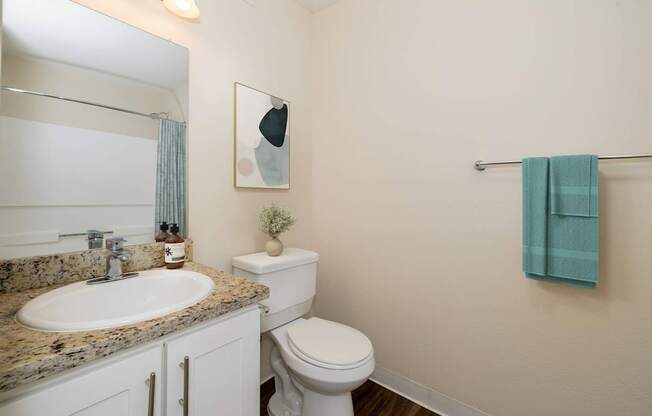A bathroom with a white toilet and a sink.