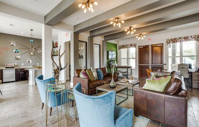 Stylish Decorated Lounge Area at CLEAR Property Management , The Lookout at Comanche Hill, San Antonio