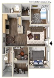 2 beds, 2 baths, 995 sqft, $2,650