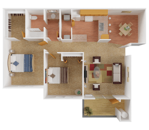 2 beds, 1 bath, 875 sqft, $1,465