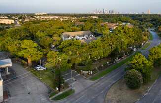 Aerial View at The Grove at White Oak Apartments, The Barvin Group, Houston, TX
