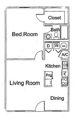 1 bed, 1 bath, 710 sqft, $802