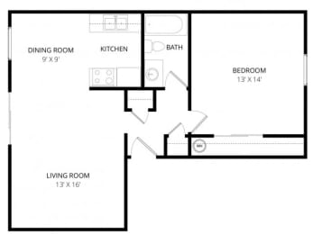 1 bed, 1 bath, 686 sqft, $960