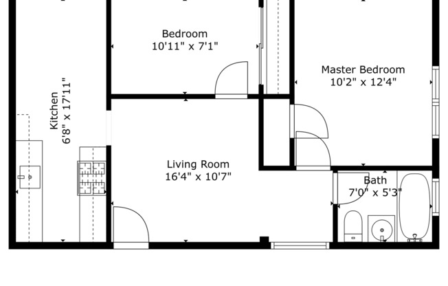 2 beds, 1 bath, 552 sqft, $1,895, Unit 726-03