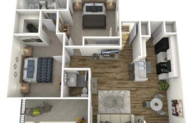 2 beds, 1.5 baths, 870 sqft, $809