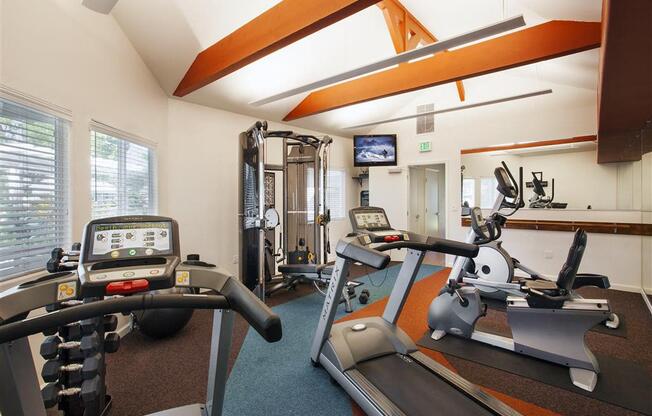 Cardio Machines In Gym at Encina Meadows Apartments, Goleta, CA